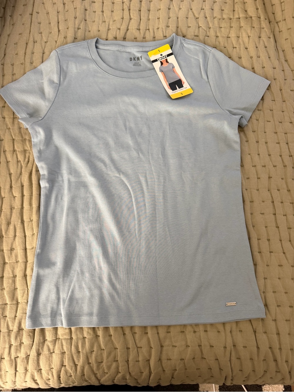 DKNY Light Blue Short Sleeve Crewneck Tee